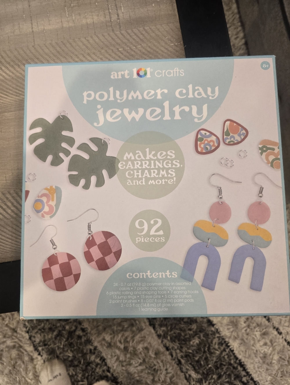 101 Crafts Polymer Clay Necklace Kit - Pastel Multicolor Never Opened